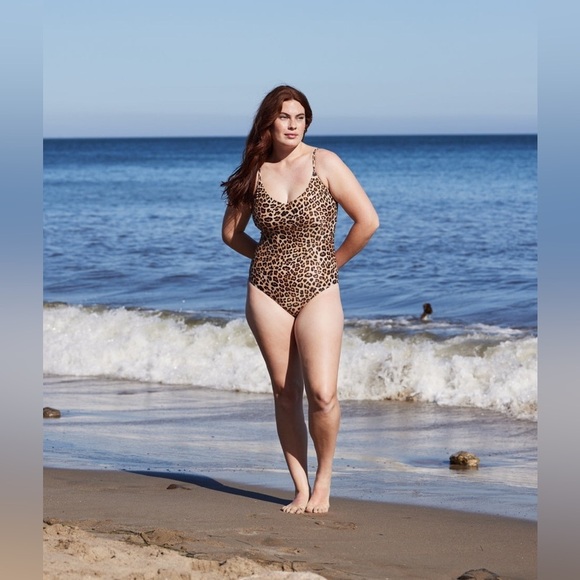 Summersalt Women’s The Marina One Piece Bathing Suit Leopard - Size 12 - Picture 1 of 8